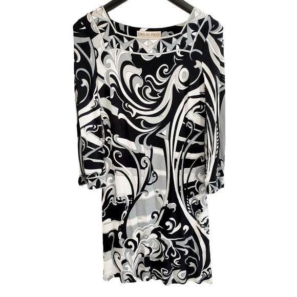 Emilio Pucci Dresses & Skirts - Emilio Pucci Black and White Print Dress Size 38